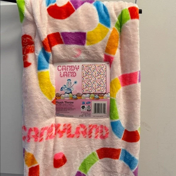 Candy Land Plush Throw blanket 50” x 60” NWT - Picture 2 of 4